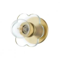 Alexa 1-Light Aged Brass Wall Sconce by MITZI HUDSON VALLEY LIGHTING