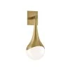Ariana 1-Light Aged Brass Wall Sconce with Opal Glossy Shade by MITZI HUDSON VALLEY LIGHTING -EcoSmart Sales aged brass mitzi hudson valley lighting vanity lighting h375101 agb 64 1000