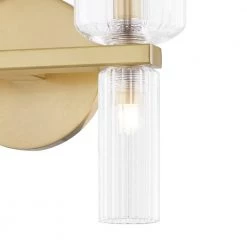 Tabitha 4.75 in. 2-Light Aged Brass Vanity Light by MITZI HUDSON VALLEY LIGHTING -EcoSmart Sales aged brass mitzi hudson valley lighting vanity lighting h384302 agb 4f 1000