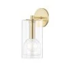 Belinda 5.5 in. Aged Brass Wall Sconce by MITZI HUDSON VALLEY LIGHTING 1 Belinda 5.5 in. Aged Brass Wall Sconce by MITZI HUDSON VALLEY LIGHTING -EcoSmart Sales aged brass mitzi hudson valley lighting vanity lighting h415101a agb 64 1000