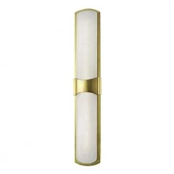 Oakdale 26 in. Aged Brass LED Wall Sconce with Opal White Alabaster Shade by MITZI HUDSON VALLEY LIGHTING