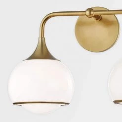Reese 2-Light Aged Brass Wall Sconce by MITZI HUDSON VALLEY LIGHTING -EcoSmart Sales aged brass mitzi hudson valley lighting wall lamps h281302 agb 1f 1000