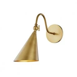 Lupe 1-Light Aged Brass Wall Sconce by MITZI HUDSON VALLEY LIGHTING