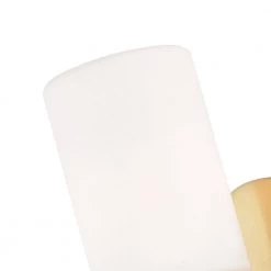 Lola 1-Light Aged Brass LED Wall Sconce with Opal Matte Glass Shade by MITZI HUDSON VALLEY LIGHTING -EcoSmart Sales aged brass mitzi hudson valley lighting wall sconces h196101 agb fa 1000