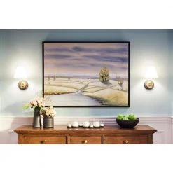 Robbie 1-Light Aged Brass/Black Wall Sconce with Off White Linen Shade by MITZI HUDSON VALLEY LIGHTING -EcoSmart Sales aged brass mitzi hudson valley lighting wall sconces h264101 agb bk 1f 1000