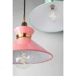 Kiki 1-Light 14 in. W Aged Brass Pendant with Pink Shade by MITZI HUDSON VALLEY LIGHTING -EcoSmart Sales aged brass pink mitzi hudson valley lighting chandeliers h251701s agb pk 1f 1000
