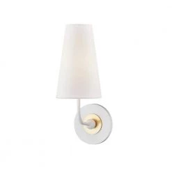 Merri 1-Light Aged Brass/White Wall Sconce by MITZI HUDSON VALLEY LIGHTING