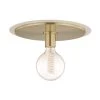 Milo 1-Light Aged Brass Large Flush Mount with White Accents by MITZI HUDSON VALLEY LIGHTING -EcoSmart Sales aged brass white mitzi hudson valley lighting flush mount lights h137501l agb wh 64 1000