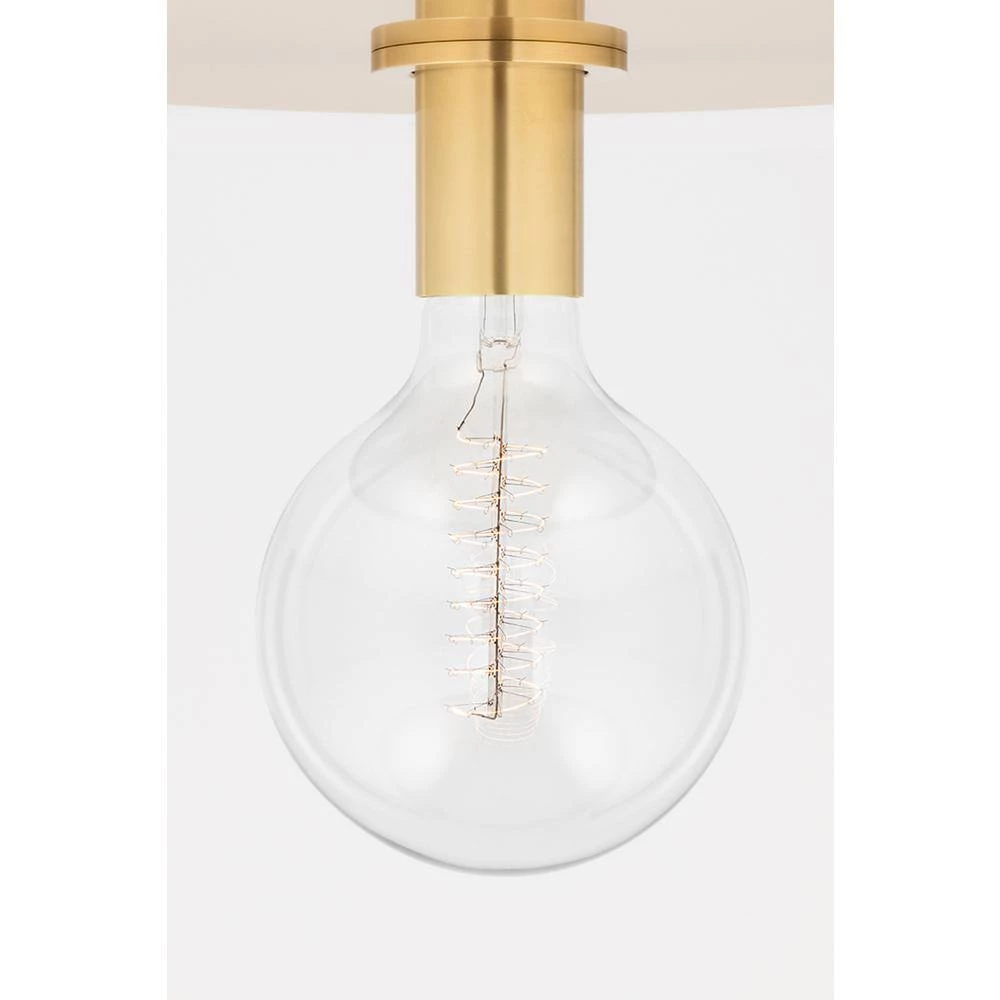 Milo 1-Light Aged Brass Small Flush Mount with White Accents by MITZI HUDSON VALLEY LIGHTING 4 Milo 1-Light Aged Brass Small Flush Mount with White Accents by MITZI HUDSON VALLEY LIGHTING - Image 2