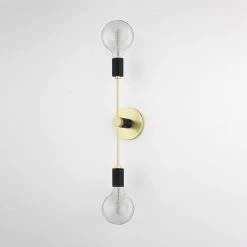 Astrid 2-Light Aged Brass Wall Sconce with Black Accents by MITZI HUDSON VALLEY LIGHTING 11 Astrid 2-Light Aged Brass Wall Sconce with Black Accents by MITZI HUDSON VALLEY LIGHTING -EcoSmart Sales aged brass with black accents mitzi hudson valley lighting vanity lighting h178102 agb bk 4f 1000