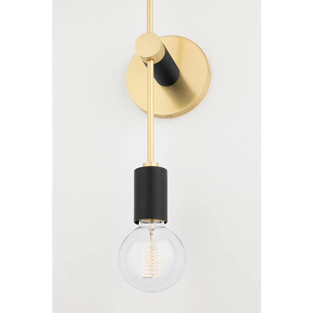 Astrid 2-Light Aged Brass Wall Sconce with Black Accents by MITZI HUDSON VALLEY LIGHTING 8 Astrid 2-Light Aged Brass Wall Sconce with Black Accents by MITZI HUDSON VALLEY LIGHTING - Image 6