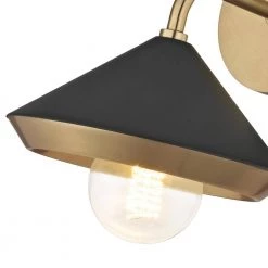 Marnie 1-Light Aged Brass Wall Sconce with Black Shade by MITZI HUDSON VALLEY LIGHTING 23 Marnie 1-Light Aged Brass Wall Sconce with Black Shade by MITZI HUDSON VALLEY LIGHTING -EcoSmart Sales aged brass with black shade mitzi hudson valley lighting vanity lighting h139101 agb bk 44 1000