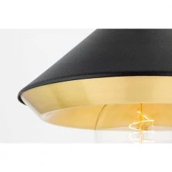 Marnie 1-Light Aged Brass Wall Sconce with Black Shade by MITZI HUDSON VALLEY LIGHTING 20 Marnie 1-Light Aged Brass Wall Sconce with Black Shade by MITZI HUDSON VALLEY LIGHTING -EcoSmart Sales aged brass with black shade mitzi hudson valley lighting vanity lighting h139101 agb bk 77 1000
