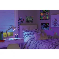 40-Watt Equivalent A19 Blacklight Ultraviolet Glow in the Dark LED Light Bulb (1-Pack) by EcoSmart -EcoSmart Sales black ecosmart colored light bulbs fg 04239 a0 1000