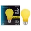 60-Watt Equivalent A19 Outdoor Bug Light Yellow LED Light Bulb (1-Pack) by EcoSmart -EcoSmart Sales bug light ecosmart bug light bulbs fg 04245 64 1000