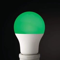 60-Watt Equivalent A19 CEC Color Changing LED Party Light Bulb Starter Kit with Remote (1-Pack) by EcoSmart -EcoSmart Sales ecosmart colored light bulbs 11a19060wrgbw01 1f 1000