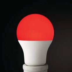 60-Watt Equivalent A19 CEC Color Changing LED Party Light Bulb Starter Kit with Remote (1-Pack) by EcoSmart -EcoSmart Sales ecosmart colored light bulbs 11a19060wrgbw01 c3 1000