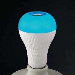 60-Watt Equivalent A21 Bluetooth Speaker Colored LED Light Bulb Plus Bright White with Remote Control (1-Pack) by EcoSmart -EcoSmart Sales ecosmart colored light bulbs btom60rgb3kesm 1f 1000