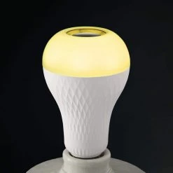 60-Watt Equivalent A21 Bluetooth Speaker Colored LED Light Bulb Plus Bright White with Remote Control (1-Pack) by EcoSmart -EcoSmart Sales ecosmart colored light bulbs btom60rgb3kesm 4f 1000