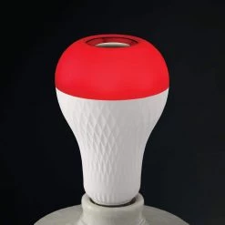 60-Watt Equivalent A21 Bluetooth Speaker Colored LED Light Bulb Plus Bright White with Remote Control (1-Pack) by EcoSmart -EcoSmart Sales ecosmart colored light bulbs btom60rgb3kesm c3 1000