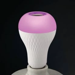 60-Watt Equivalent A21 Bluetooth Speaker Colored LED Light Bulb Plus Bright White with Remote Control (1-Pack) by EcoSmart -EcoSmart Sales ecosmart colored light bulbs btom60rgb3kesm fa 1000