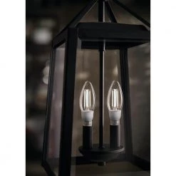 60-Watt Equivalent B11 E12 Candelabra CEC Cage Filament Dusk to Dawn LED Vintage Edison Light Bulb Daylight (3-Pack) by EcoSmart -EcoSmart Sales ecosmart edison bulbs b11c5lne12950z 77 1000