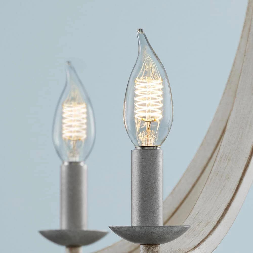 60-Watt Equivalent BA11 Dimmable E12 Candelabra Fine Bendy Filament LED Vintage Edison Light Bulb Bright White (3-Pack) by EcoSmart 7 60-Watt Equivalent BA11 Dimmable E12 Candelabra Fine Bendy Filament LED Vintage Edison Light Bulb Bright White (3-Pack) by EcoSmart - Image 5