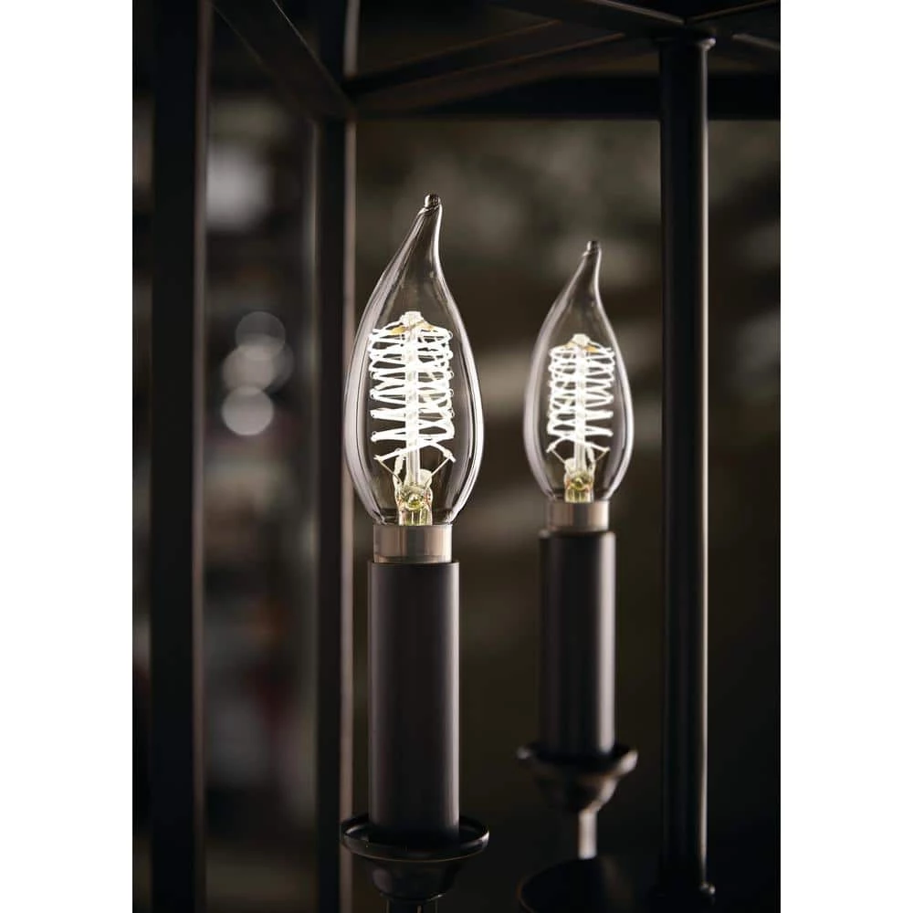 60-Watt Equivalent BA11 Dimmable E12 Candelabra Fine Bendy Filament LED Vintage Edison Light Bulb Bright White (3-Pack) by EcoSmart 9 60-Watt Equivalent BA11 Dimmable E12 Candelabra Fine Bendy Filament LED Vintage Edison Light Bulb Bright White (3-Pack) by EcoSmart - Image 7