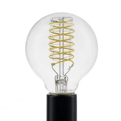 60-Watt Equivalent G16.5 Dimmable Fine Bendy Filament LED Vintage Edison Light Bulb Daylight (2-Pack) by EcoSmart -EcoSmart Sales ecosmart edison bulbs g16 5c7e12850s 40 1000