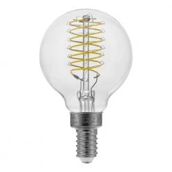 60-Watt Equivalent G16.5 Dimmable Fine Bendy Filament LED Vintage Edison Light Bulb Daylight (2-Pack) by EcoSmart