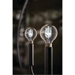 60-Watt Equivalent G16.5 Dimmable Fine Bendy Filament LED Vintage Edison Light Bulb Daylight (2-Pack) by EcoSmart -EcoSmart Sales ecosmart edison bulbs g16 5c7e12850s 77 1000