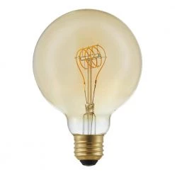 40-Watt Equivalent G30 Dimmable Horizontal Filament LED Vintage Edison Light Bulb Amber (1-Pack) by EcoSmart
