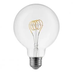 40-Watt Equivalent G30 Dimmable Horizontal Filament LED Vintage Edison Light Bulb Soft White (1-Pack) by EcoSmart
