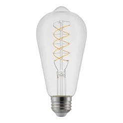 40-Watt Equivalent ST19 Dimmable Fine Bendy Filament LED Vintage Edison Light Bulb Warm White (1-Pack) by EcoSmart
