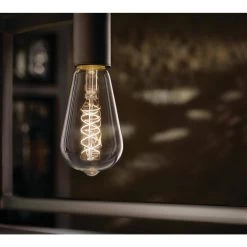 40-Watt Equivalent ST19 Dimmable Fine Bendy Filament LED Vintage Edison Light Bulb Warm White (1-Pack) by EcoSmart -EcoSmart Sales ecosmart edison bulbs st19c5e26822s 77 1000