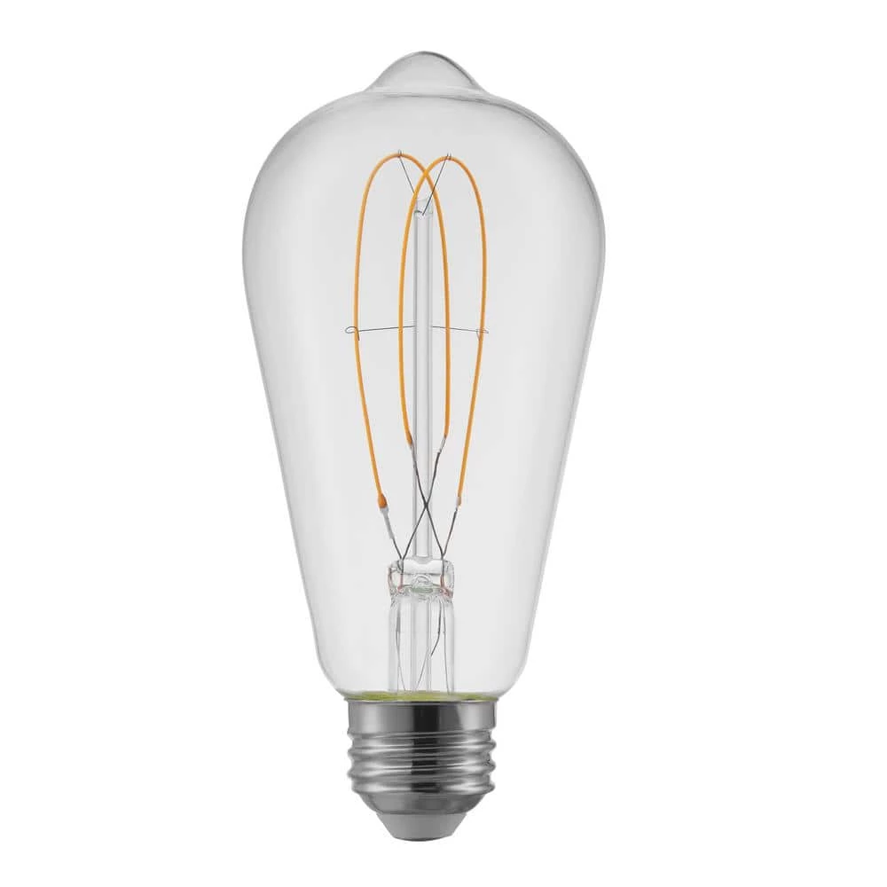 40-Watt Equivalent ST19 Dimmable M-Shape Filament LED Vintage Edison Light Bulb Soft White (1-Pack) by EcoSmart 3 40-Watt Equivalent ST19 Dimmable M-Shape Filament LED Vintage Edison Light Bulb Soft White (1-Pack) by EcoSmart