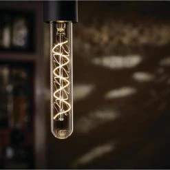 40-Watt Equivalent T10 Dimmable Fine Bendy Filament LED Vintage Edison Light Bulb Warm White (1-Pack) by EcoSmart -EcoSmart Sales ecosmart edison bulbs t10c7e26822s 77 1000