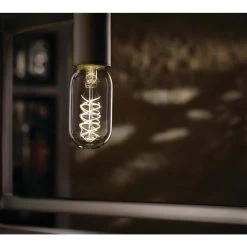 40-Watt Equivalent T14 Dimmable Fine Bendy Filament LED Vintage Edison Light Bulb Soft White (1-Pack) by EcoSmart 17 40-Watt Equivalent T14 Dimmable Fine Bendy Filament LED Vintage Edison Light Bulb Soft White (1-Pack) by EcoSmart -EcoSmart Sales ecosmart edison bulbs t14c6e26827s 77 1000