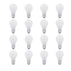 60-Watt Equivalent A19 Dimmable Eco-Incandescent Light Bulb Soft White (16-Pack) by EcoSmart