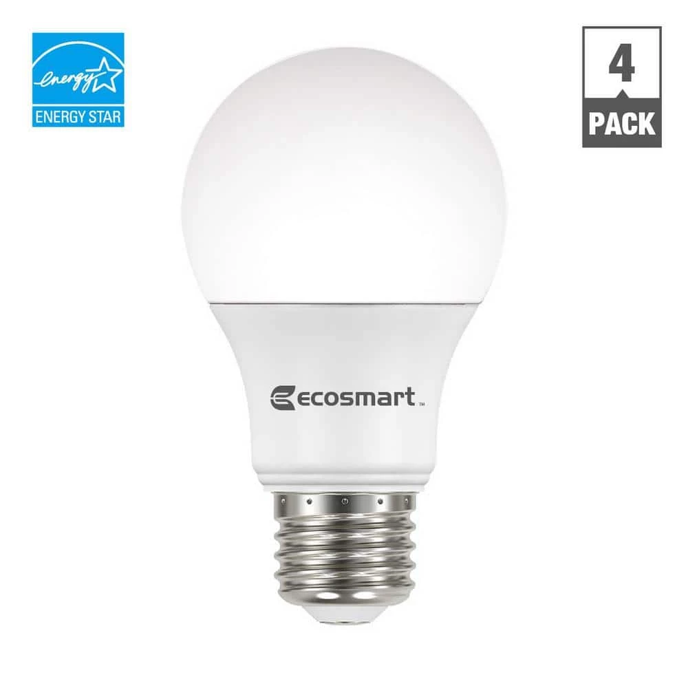 60-Watt Equivalent A19 Dimmable LED Light Bulb Daylight (4-Pack) by EcoSmart 7 60-Watt Equivalent A19 Dimmable LED Light Bulb Daylight (4-Pack) by EcoSmart - Image 6