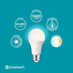 100-Watt Equivalent A21 Dimmable CEC Motion Sensor LED Light Bulb with Selectable Color Temperature (1-Pack) by EcoSmart -EcoSmart Sales ecosmart led light bulbs 11a21100wcctm01 1d 1000