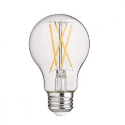 60-Watt Equivalent A19 Dimmable CEC Dusk to Dawn Clear Glass Filament LED Light Bulb Soft White by EcoSmart