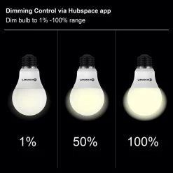 60-Watt Equivalent Smart Hubspace A19 LED Light Bulb Tunable White (1-Bulb) by EcoSmart -EcoSmart Sales ecosmart led light bulbs a10a1960wq1z01 1f 1000