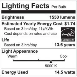 40/60/100-Watt Equivalent A19 Energy Star 3-Way LED Light Bulb Daylight (2-Pack) by EcoSmart 17 40/60/100-Watt Equivalent A19 Energy Star 3-Way LED Light Bulb Daylight (2-Pack) by EcoSmart -EcoSmart Sales ecosmart led light bulbs a7a19a100wesp02 66 1000