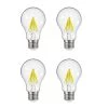 60-Watt Equivalent A19 Dimmable Energy Star Clear Filament Vintage Style LED Light Bulb Daylight (4-Pack) by EcoSmart -EcoSmart Sales ecosmart led light bulbs a7a19a60wesgd03 64 1000