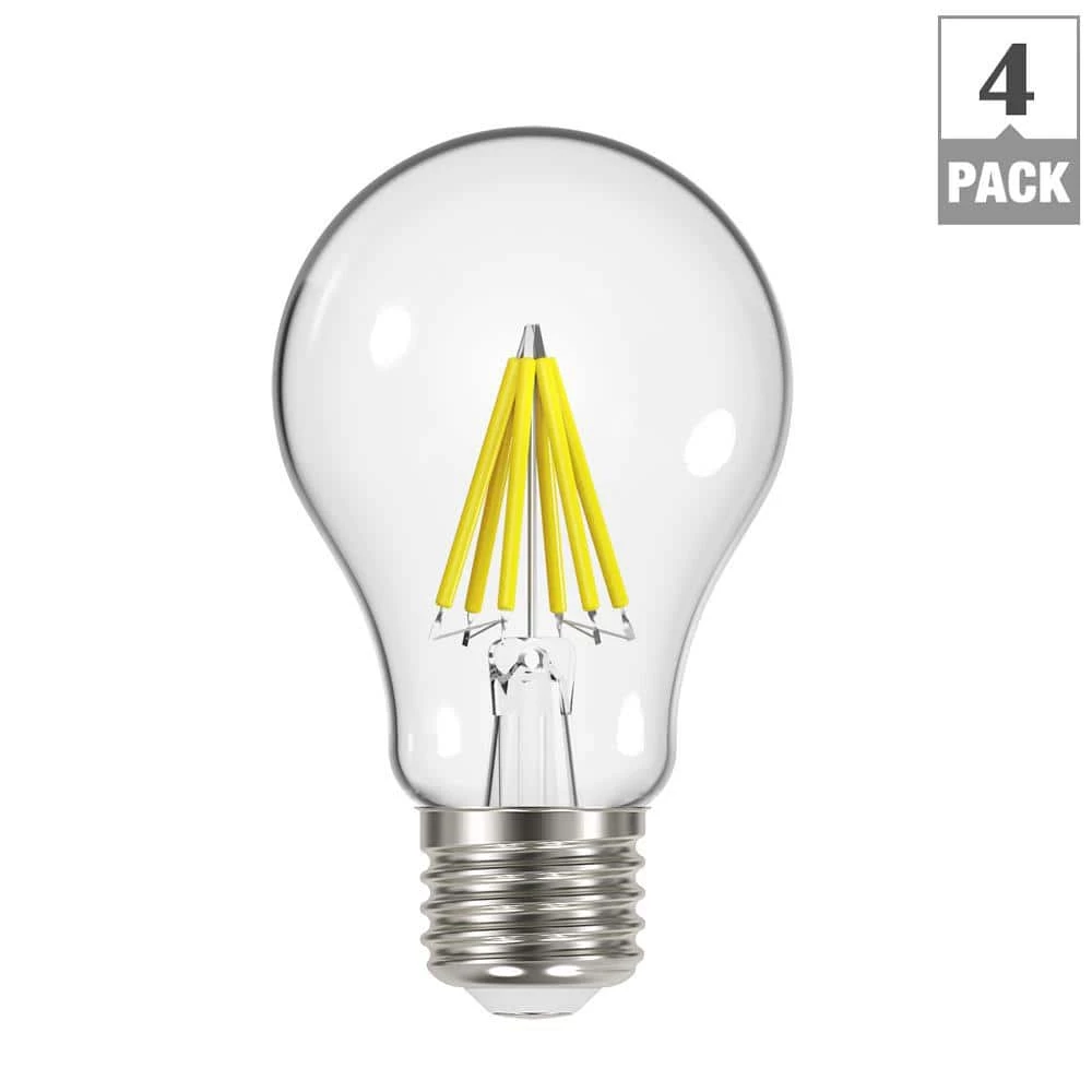 60-Watt Equivalent A19 Dimmable Energy Star Clear Filament Vintage Style LED Light Bulb Daylight (4-Pack) by EcoSmart 7 60-Watt Equivalent A19 Dimmable Energy Star Clear Filament Vintage Style LED Light Bulb Daylight (4-Pack) by EcoSmart - Image 5