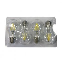 60-Watt Equivalent A19 Dimmable Energy Star Clear Filament Vintage Style LED Light Bulb Daylight (4-Pack) by EcoSmart 20 60-Watt Equivalent A19 Dimmable Energy Star Clear Filament Vintage Style LED Light Bulb Daylight (4-Pack) by EcoSmart -EcoSmart Sales ecosmart led light bulbs a7a19a60wesgd03 c3 1000