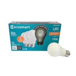 60-Watt Equivalent A19 Dimmable ENERGY STAR Frosted Filament LED Light Bulb in Soft White (8-Pack) by EcoSmart 15 60-Watt Equivalent A19 Dimmable ENERGY STAR Frosted Filament LED Light Bulb in Soft White (8-Pack) by EcoSmart -EcoSmart Sales ecosmart led light bulbs a7a19a60wesqd01 a0 1000