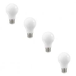 60-Watt Equivalent A19 Dimmable Energy Star Frosted Filament LED Light Bulb Daylight (4-Pack) by EcoSmart