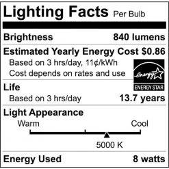 60-Watt Equivalent A19 Dimmable Energy Star Frosted Filament LED Light Bulb Daylight (4-Pack) by EcoSmart -EcoSmart Sales ecosmart led light bulbs a8a19a60wesd03 66 1000